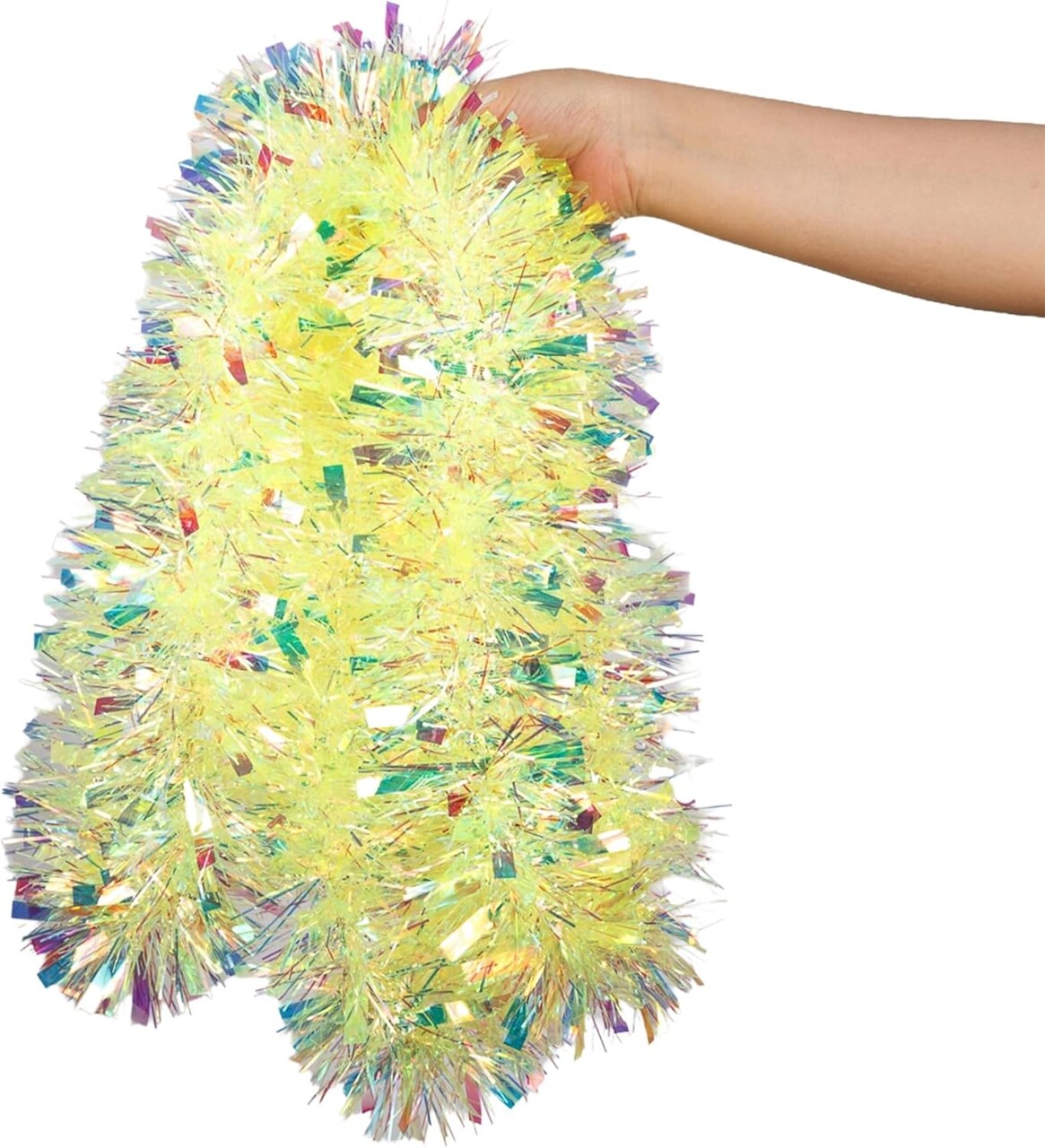 Metallic Tinsel Garland for Holiday Birthday Festival Party Decor, Hanging Sparkly Tinsel Garlands for Indoor Outdoor Home Decortions